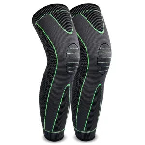 1pair Full Leg Compression Knee Sleeves Protector for Weightlifting Arthritis Joint Pain Relief