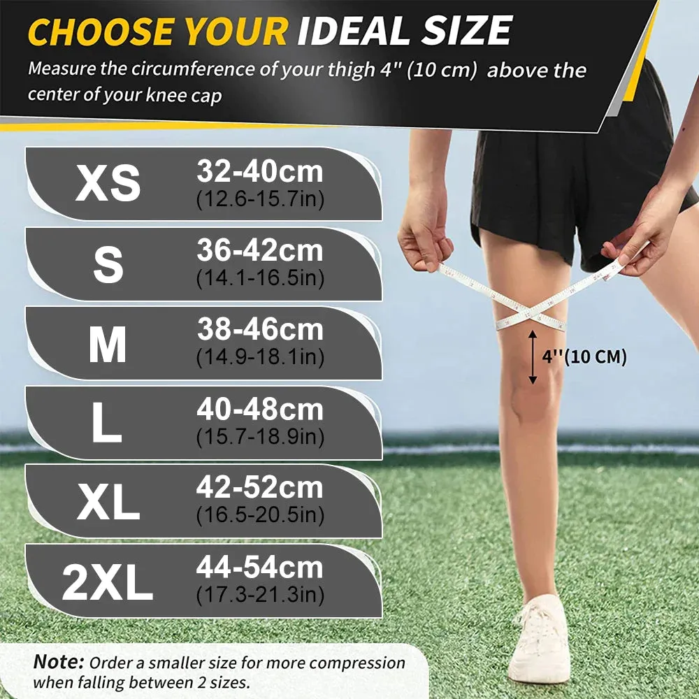 1pair Full Length Leg Compression Knee Sleeves for Men Women