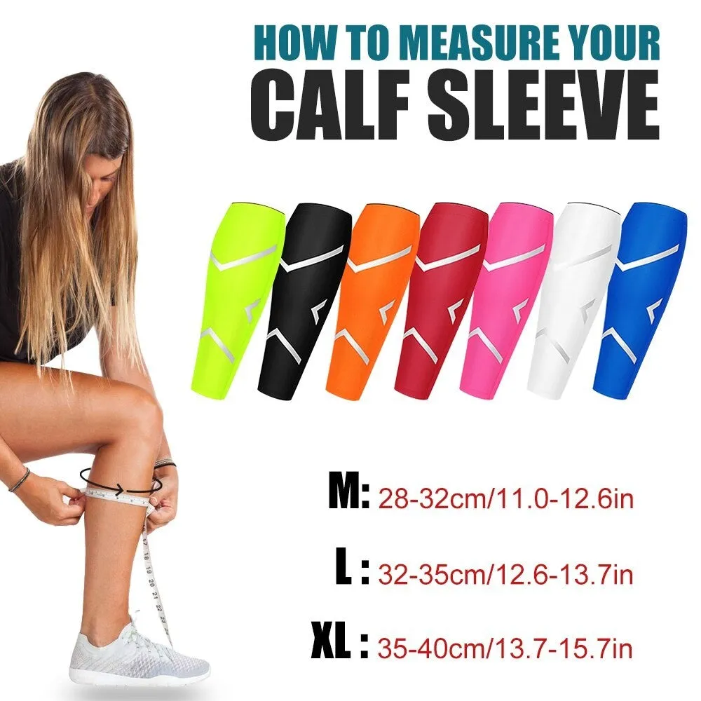 2 Pcs Calf Compression Leg Sleeves for Calf Pain Relief for Running Cycling Training