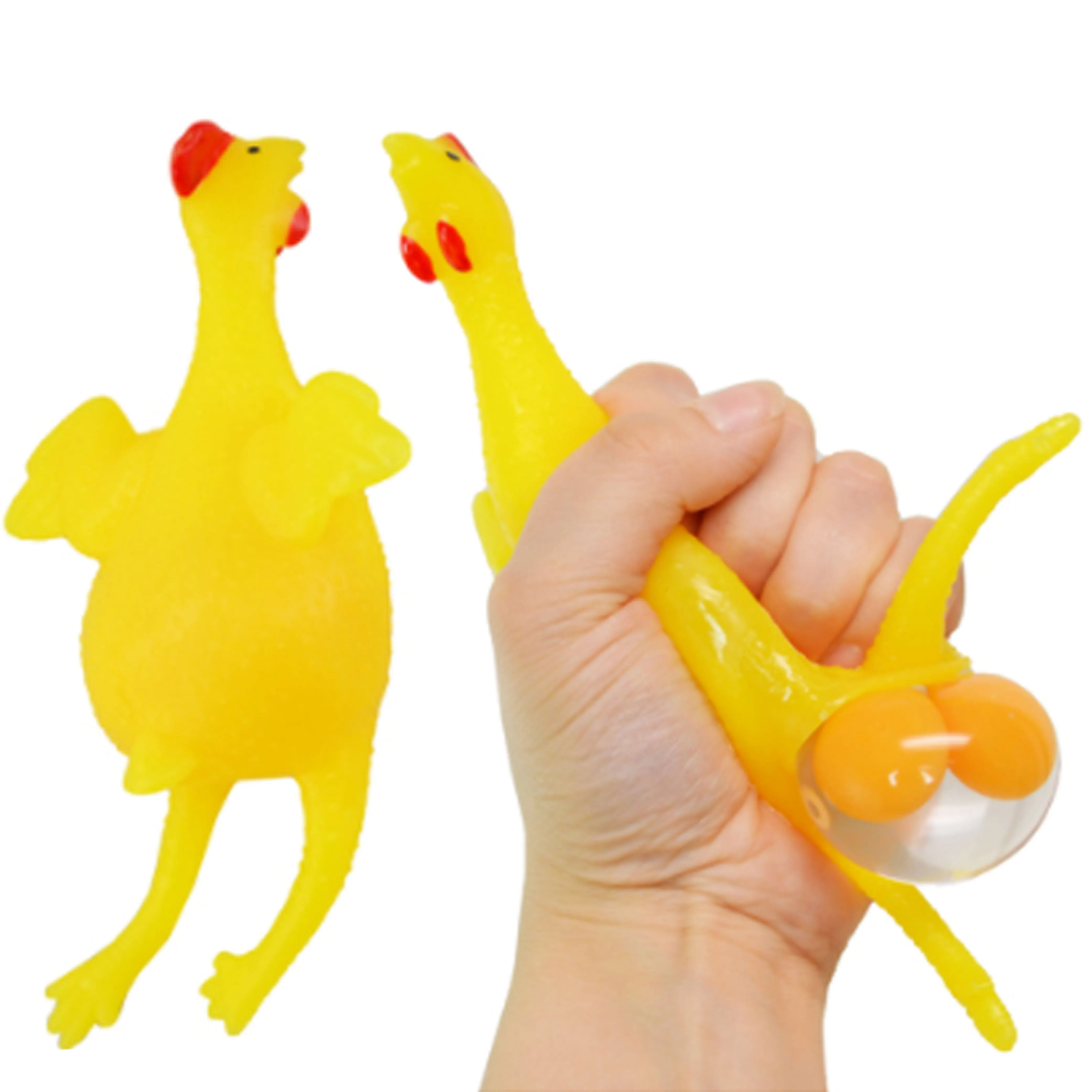 2 X Chicken Egg Yolk Squeeze Balls Finger Exercise Stress Relief Sensory Therapy