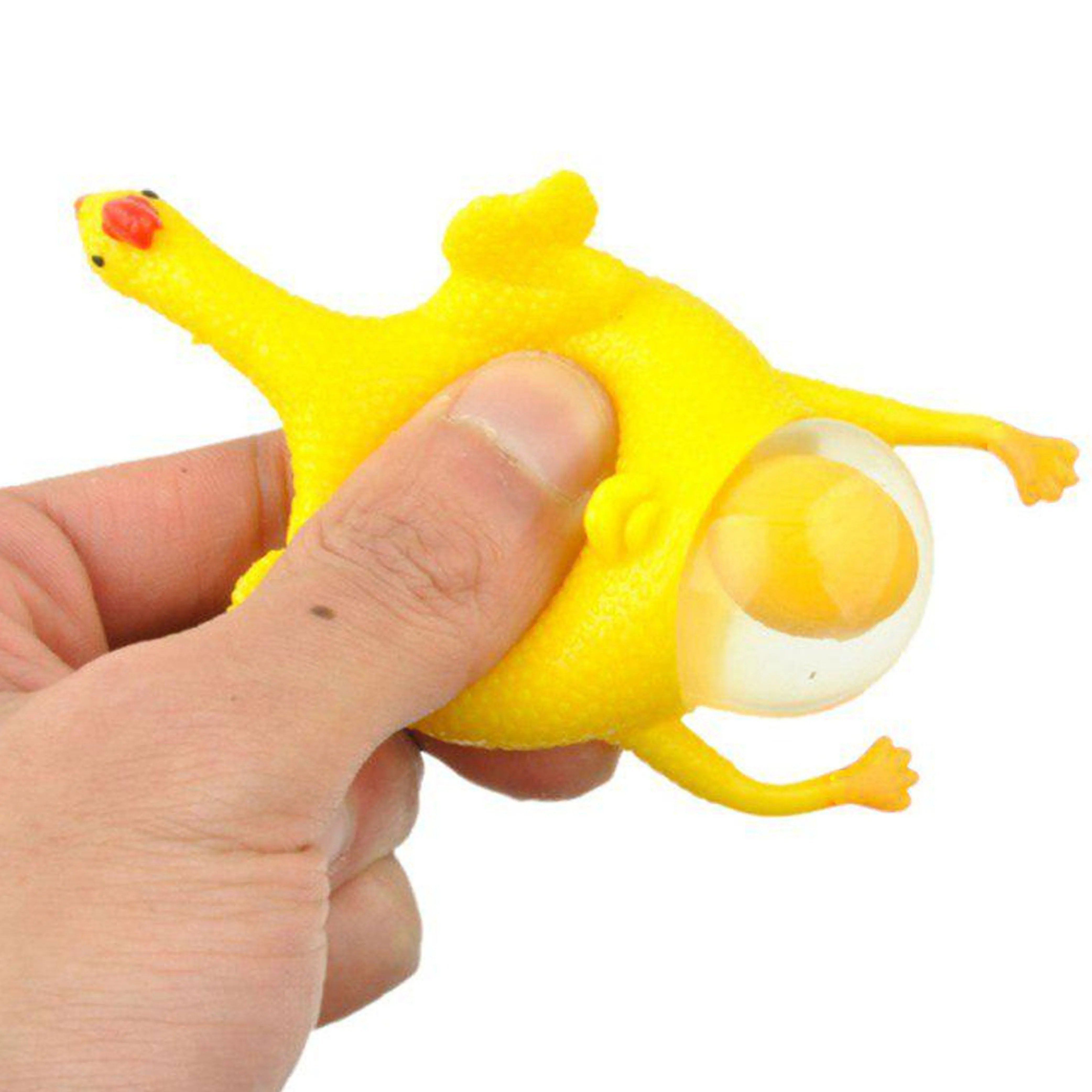2 X Chicken Egg Yolk Squeeze Balls Finger Exercise Stress Relief Sensory Therapy