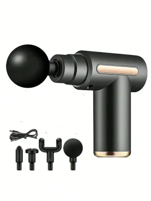 4-Speed Massage Gun | 4 Heads | Chargeable Handheld Deep Tissue Massager