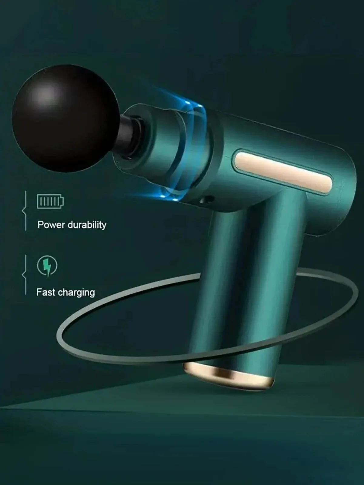 4-Speed Massage Gun | 4 Heads | Chargeable Handheld Deep Tissue Massager