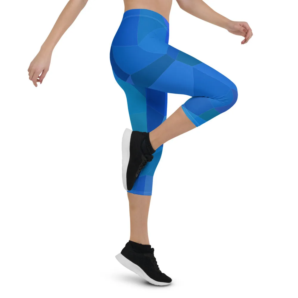 'AZUL' capri yoga leggings