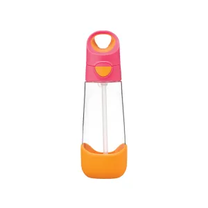 b.box Tritan straw Drink Bottle 600ml  Strawberry Shake Pink Orange