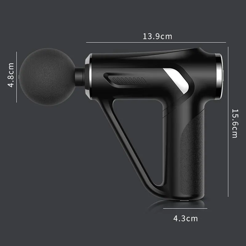 Electric Triangular Fascia Massage Gun - Silver Button Style