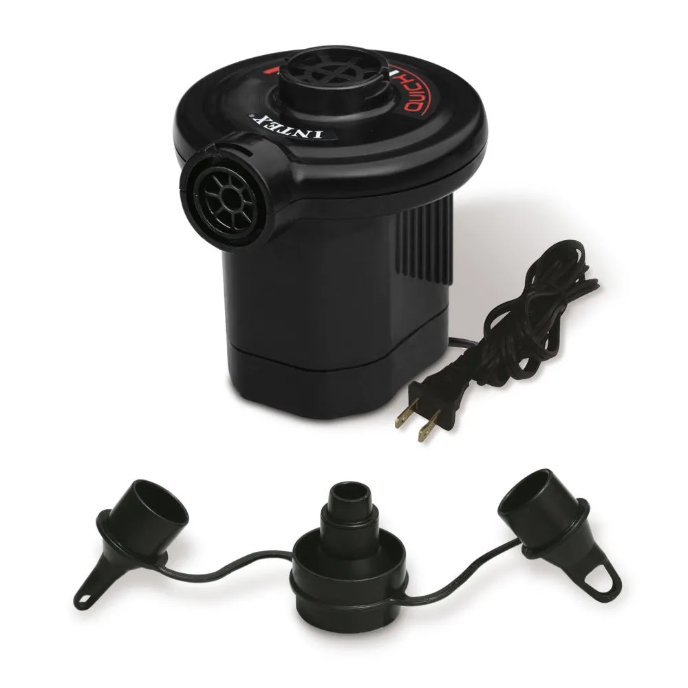 Intex Electric Pump Air Inflator Deflate 3 Nozzles Bed Mattress Toy 110 120V AC