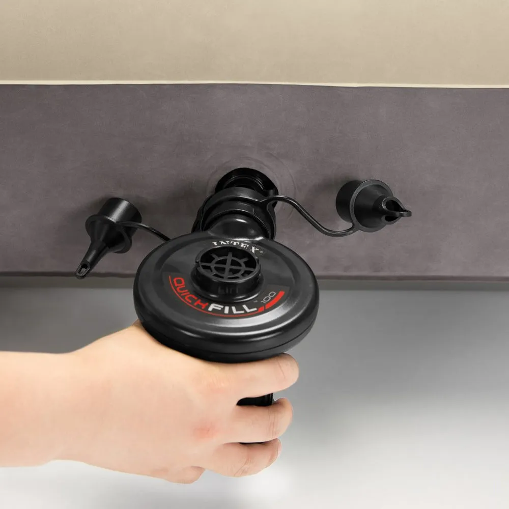 Intex Electric Pump Air Inflator Deflate 3 Nozzles Bed Mattress Toy 110 120V AC