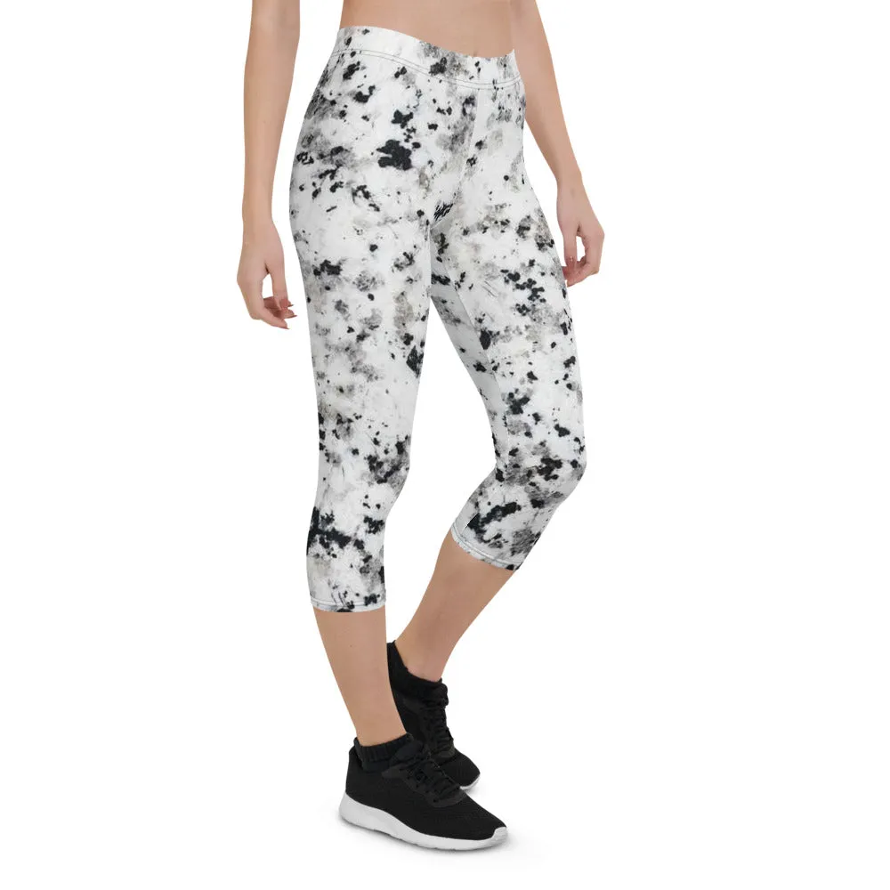 'Marble' capri yoga leggings