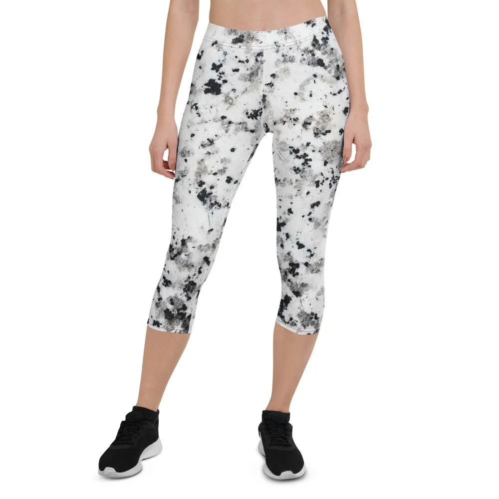 'Marble' capri yoga leggings