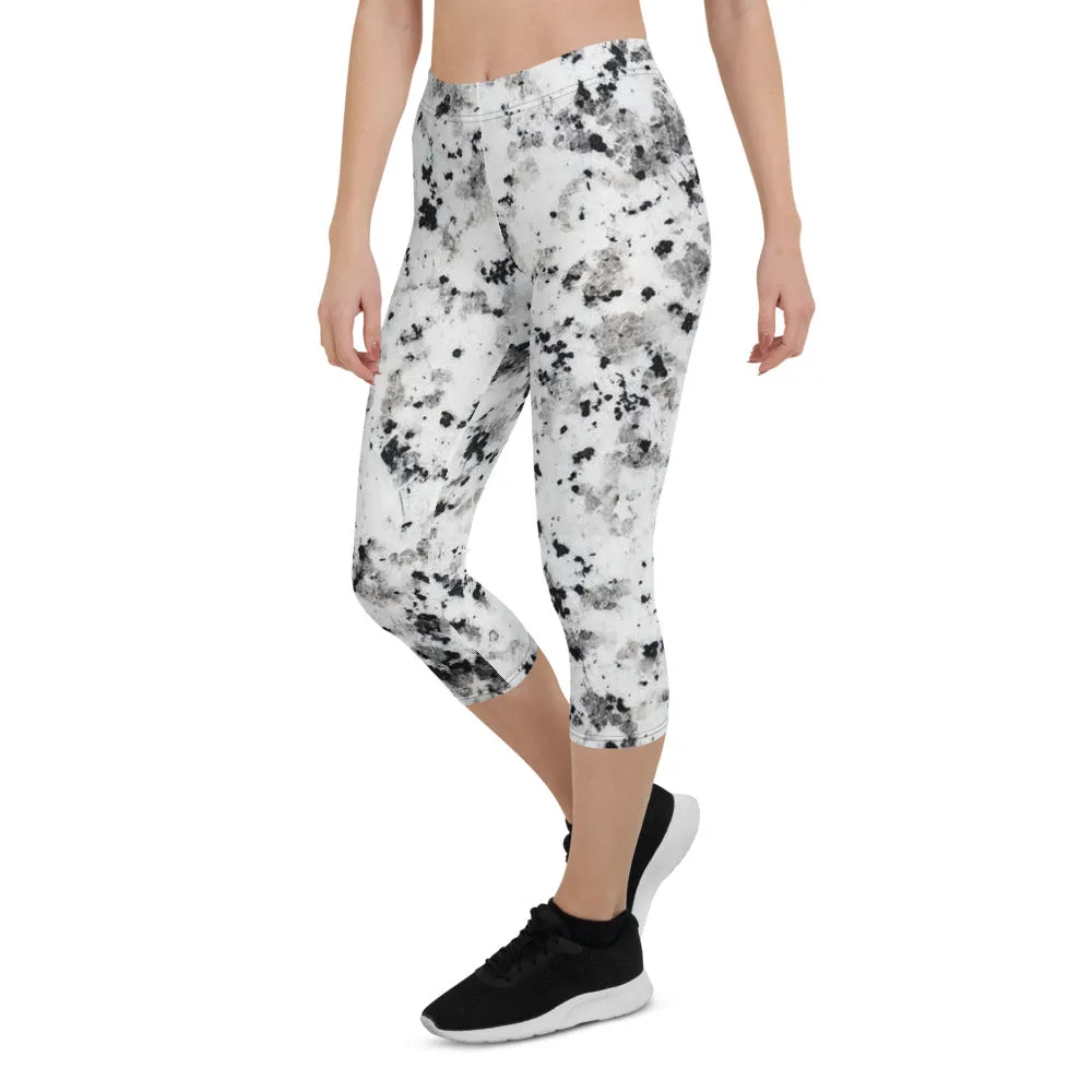'Marble' capri yoga leggings