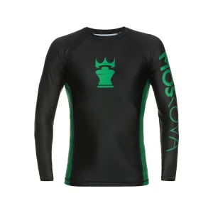 MOSKOVA TRAINING  RASHGUARD  BLACK/GREEN - LONG SLEEVES