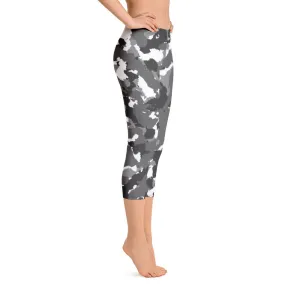 'Oreo Camo' capri yoga leggings
