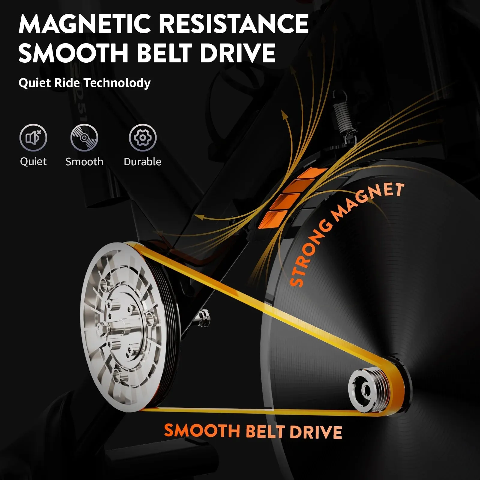 Pooboo Magnetic Exercise Bike Indoor Cycling Bike for Home Cardio Workout Stationary Bike Heavy-Duty Flywheel Quiet Belt Drive